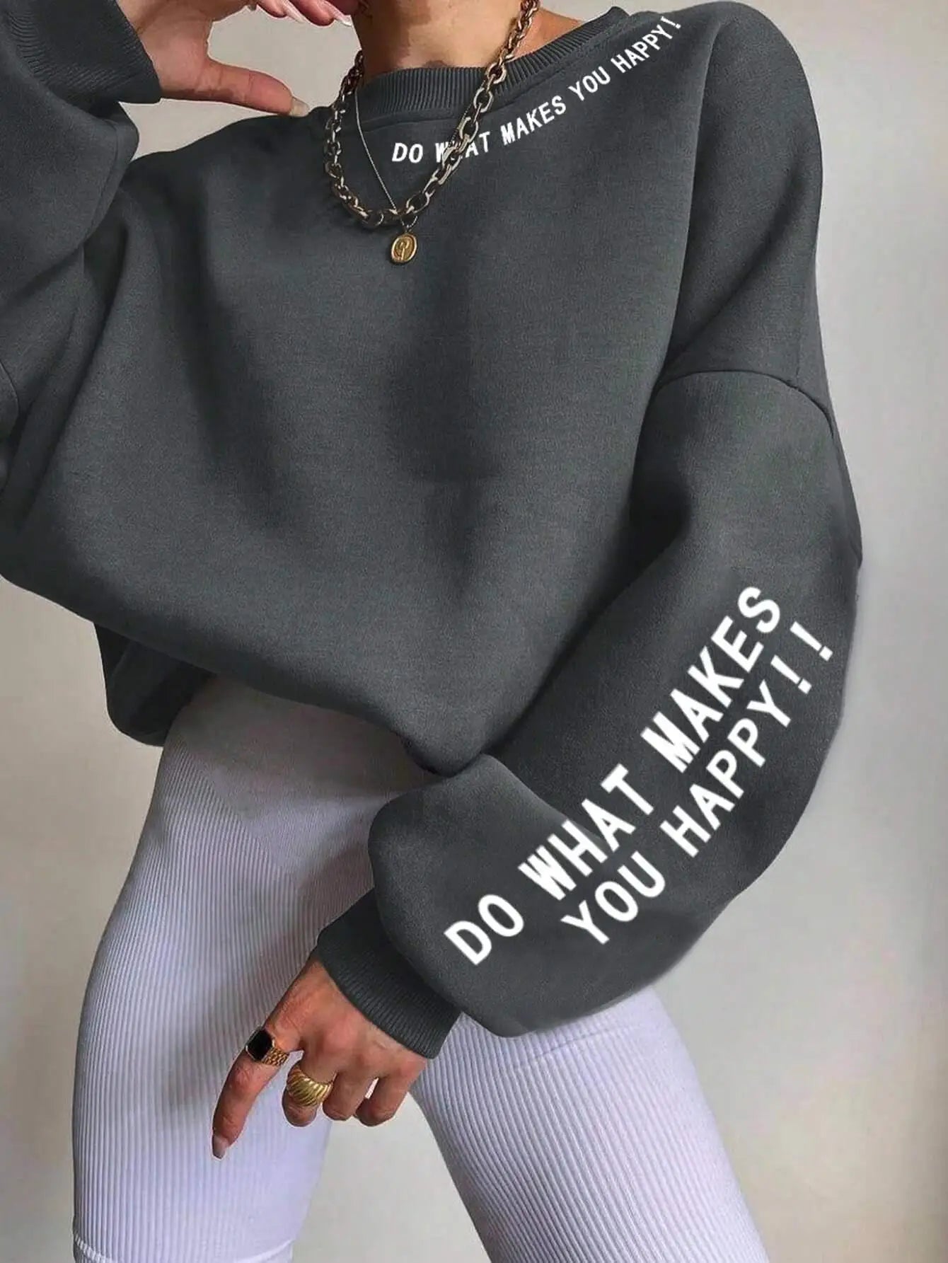 Do What Makes You Happy warm soft Crewneck